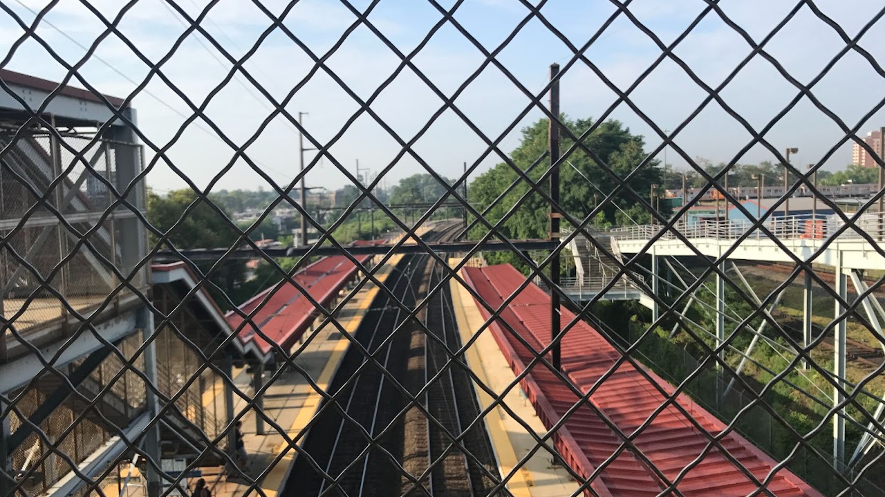 A Red Train Station